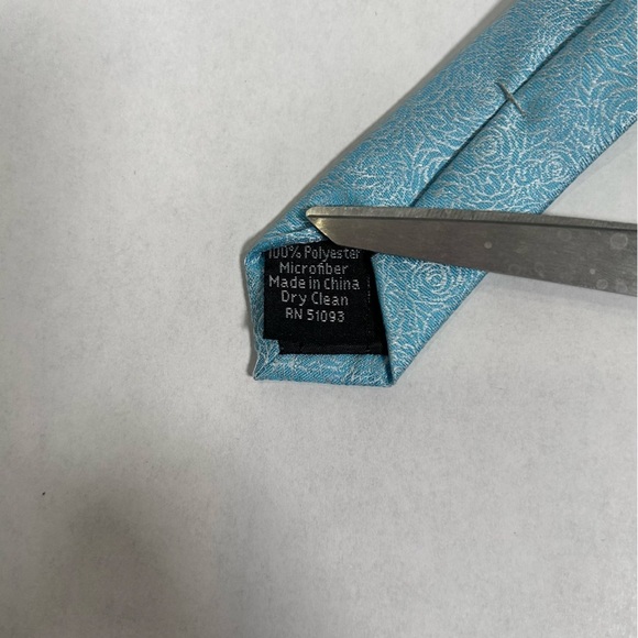 2 for$15 JF J. Ferrar Light Blue Tie with Floral Pattern - Picture 6 of 8